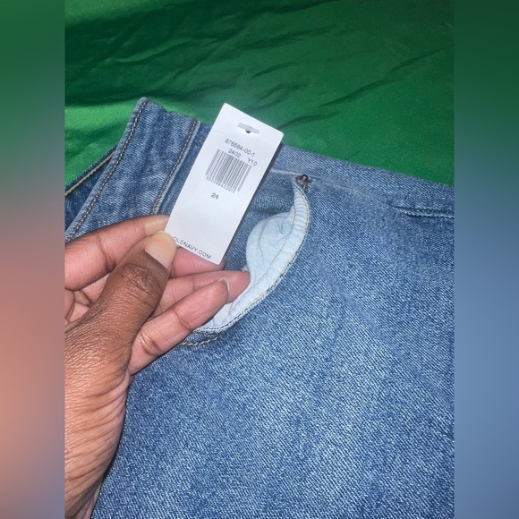 NWT Old Navy O.G Loose Relaxed Fit Medium Blue High Rise Jeans size 24 - Picture 7 of 8
